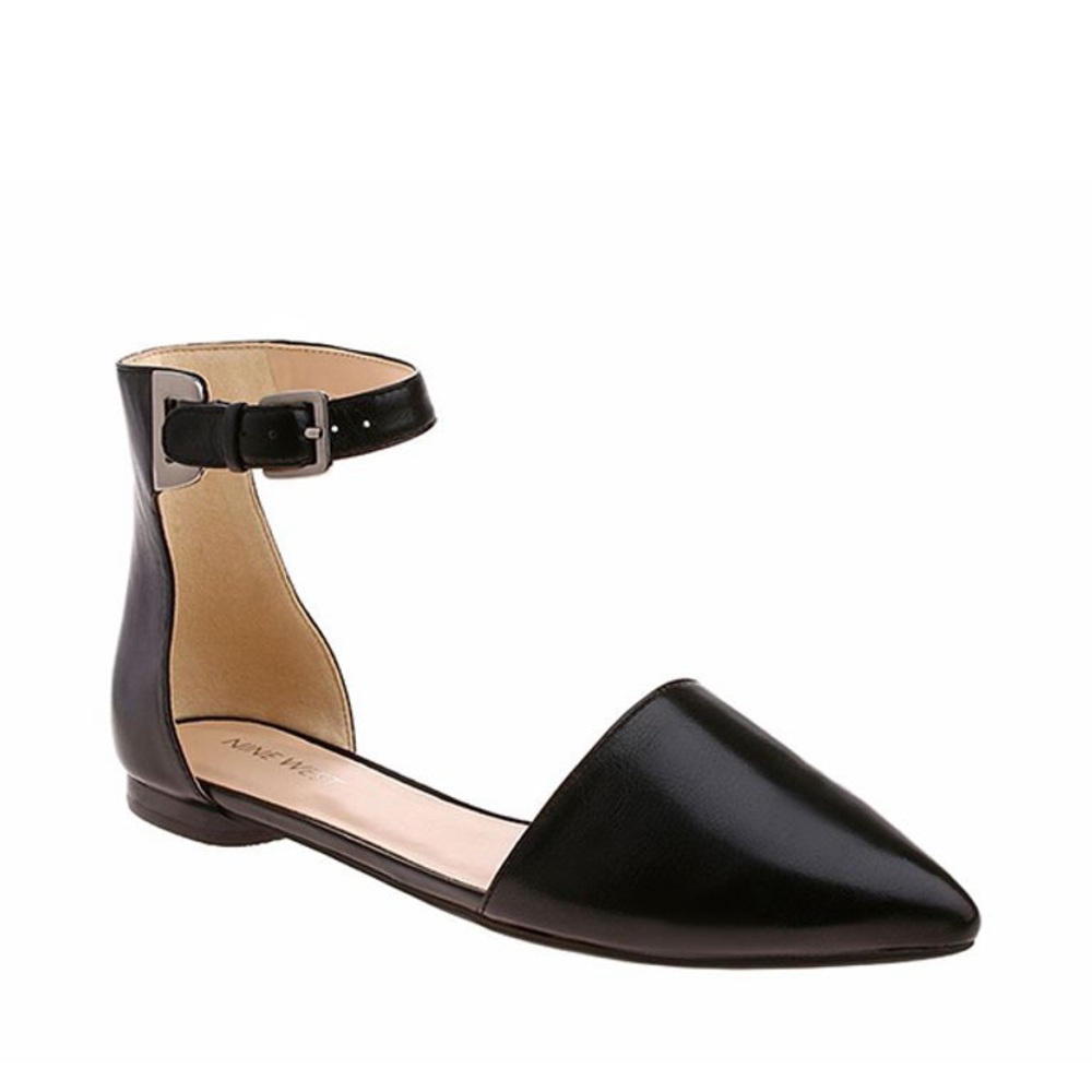Nine West Arielly ankle pointy toe flat black size 7.5